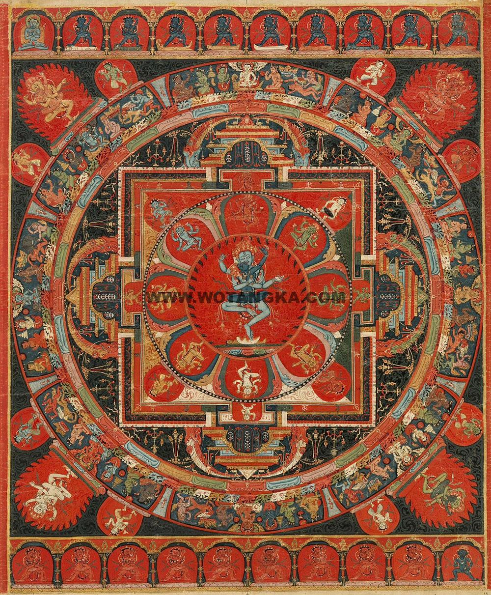 沃唐卡编号AC99162：喜金刚坛城