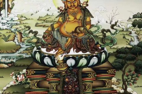 编号138-190032：嘎玛嘎赤-黄财神（75*50CM左右）