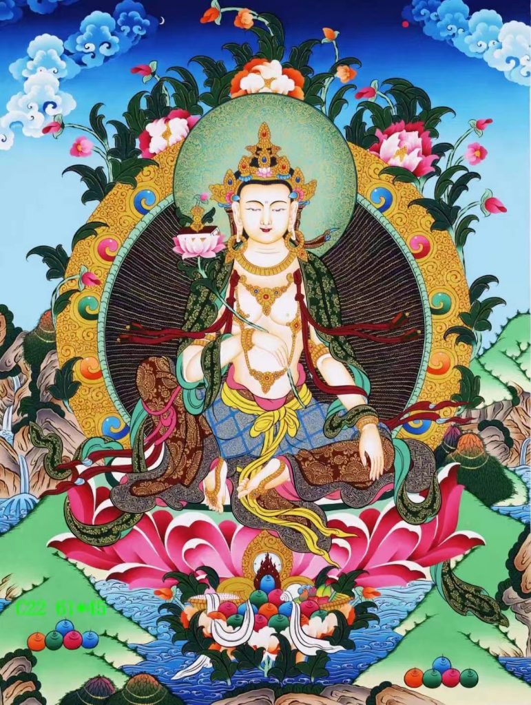 编号138-346845：彩绘唐卡-普贤菩萨（61*45CM左右）