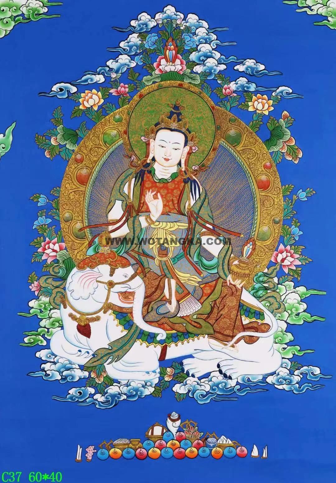 编号138-539435：彩绘唐卡-普贤菩萨（60*40CM左右）