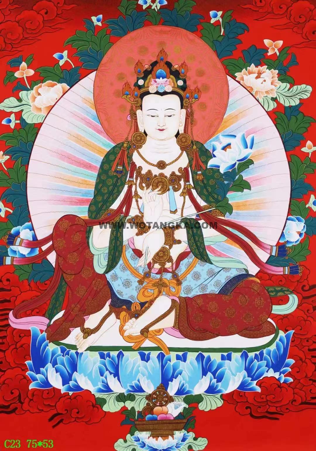 编号138-661231:红金唐卡-普贤菩萨(75*53CM左右)