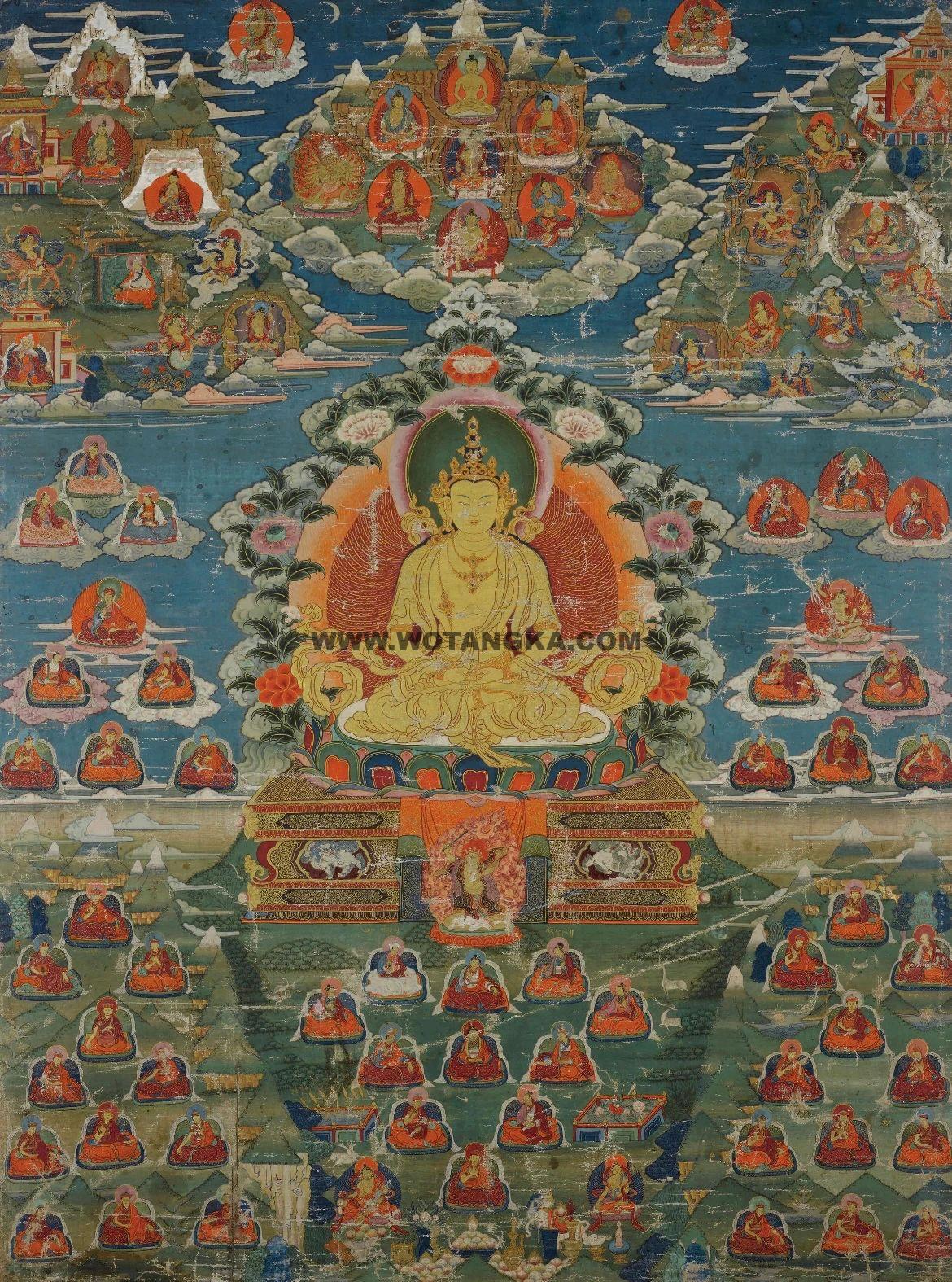 沃唐卡编号AC15420：白光佛辛拉俄噶