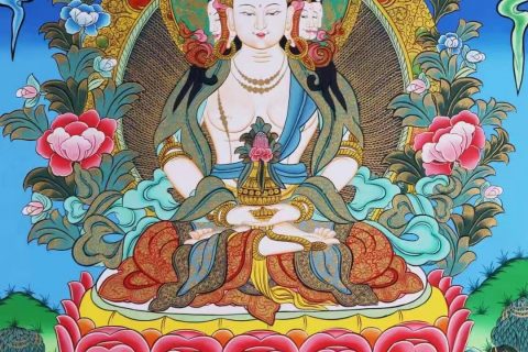 编号138-197105：彩绘唐卡-四面大日如来（60*43CM左右）