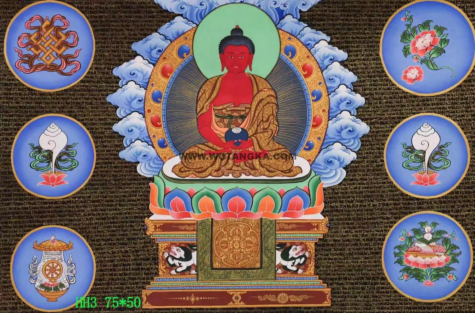 编号138-259848：彩绘唐卡-阿弥陀佛（50*75CM左右）