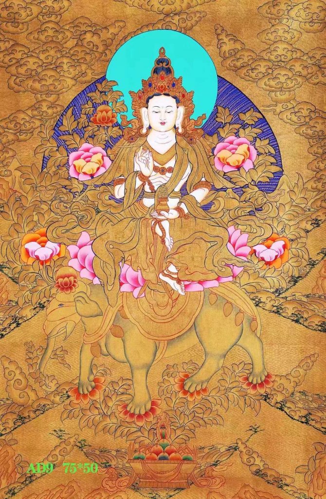 编号138-389827：黄金唐卡-普贤菩萨（75*50CM左右）