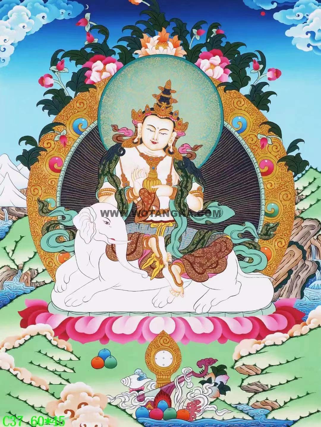 编号138-614454:彩绘唐卡-普贤菩萨(60*45CM左右)