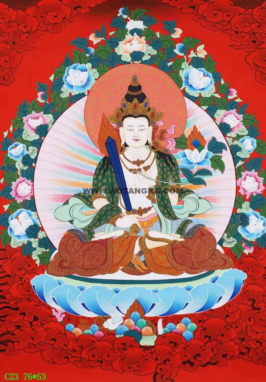 编号138-840234:红金唐卡-虚空藏菩萨(76*53CM左右)