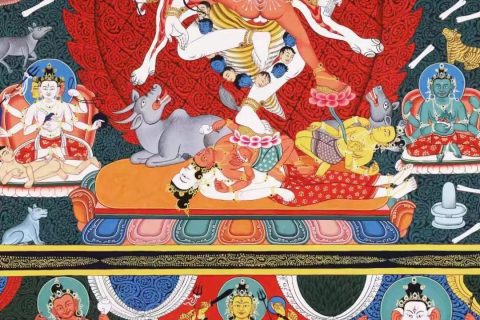 编号138-926275：彩绘唐卡-喜金刚（79*50CM左右）