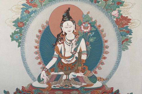 编号188-256456：彩绘唐卡-白度母（90*50CM左右）