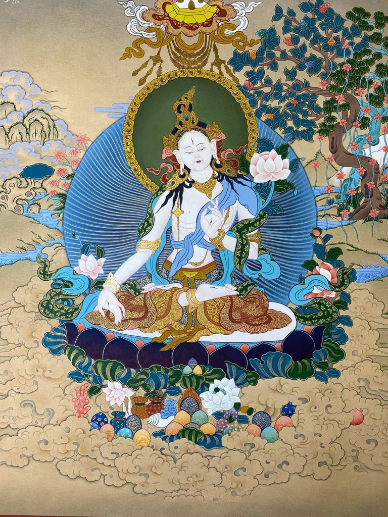 编号188-258328：彩绘唐卡-白度母（80*60CM左右）