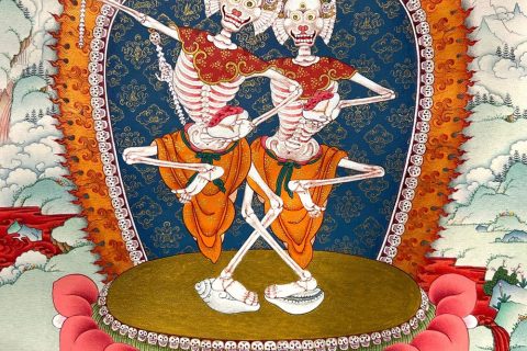 编号188-381842：彩绘唐卡-尸陀林主（60*45CM左右）