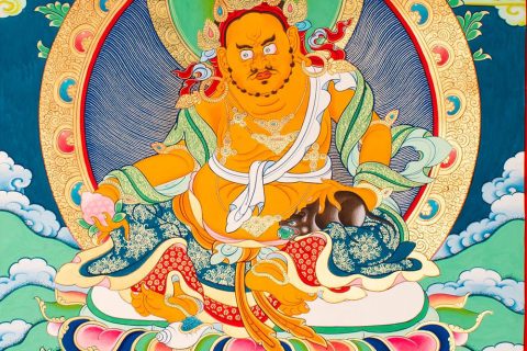 编号188-661292：彩绘唐卡-黄财神（60*45CM左右）