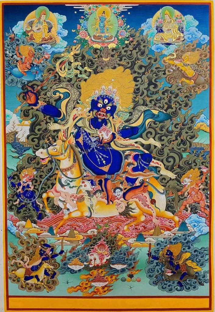 编号188-991387：彩绘唐卡-吉祥天母（80*60CM左右）