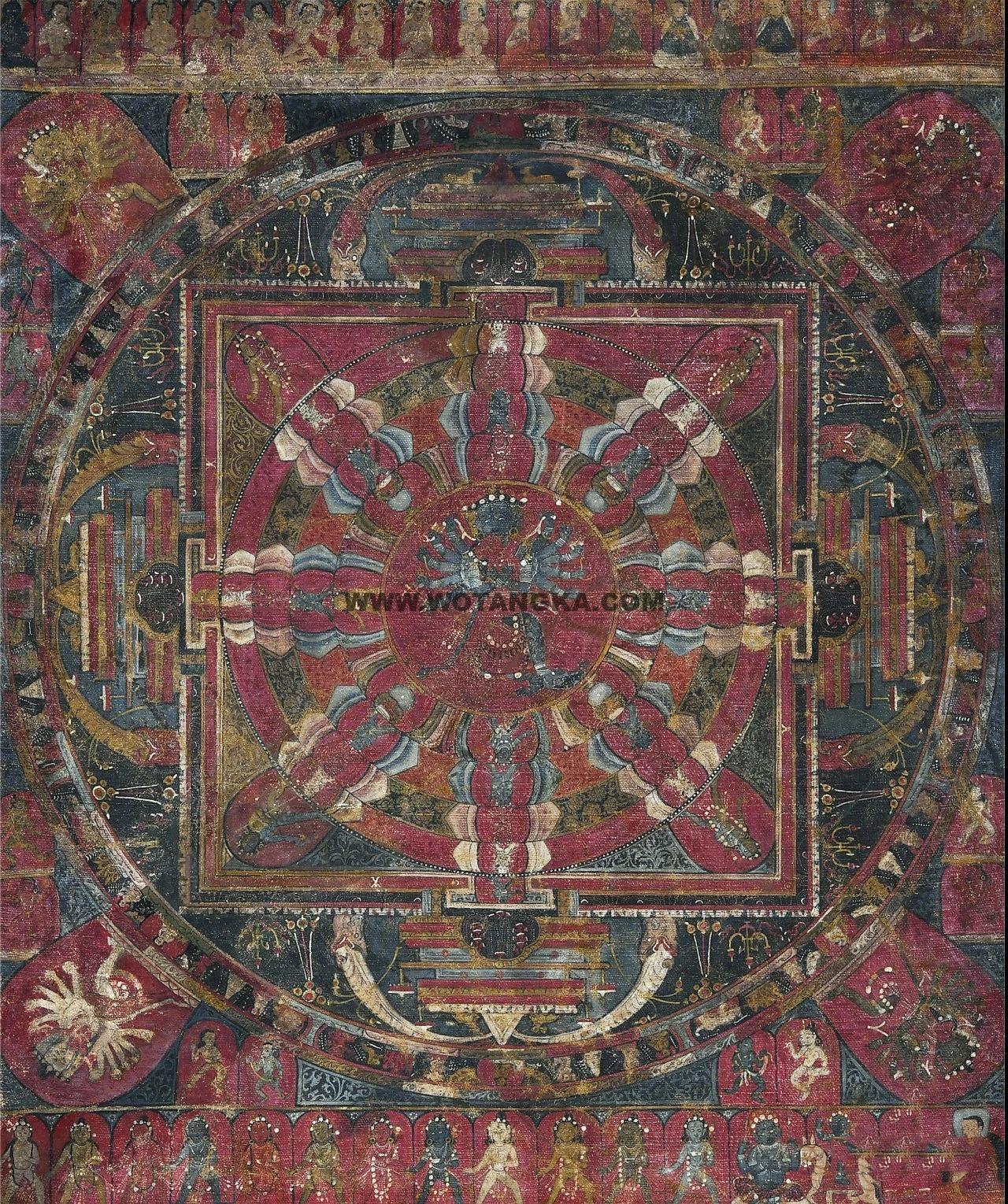 沃唐卡编号AC12491:胜乐金刚坛城