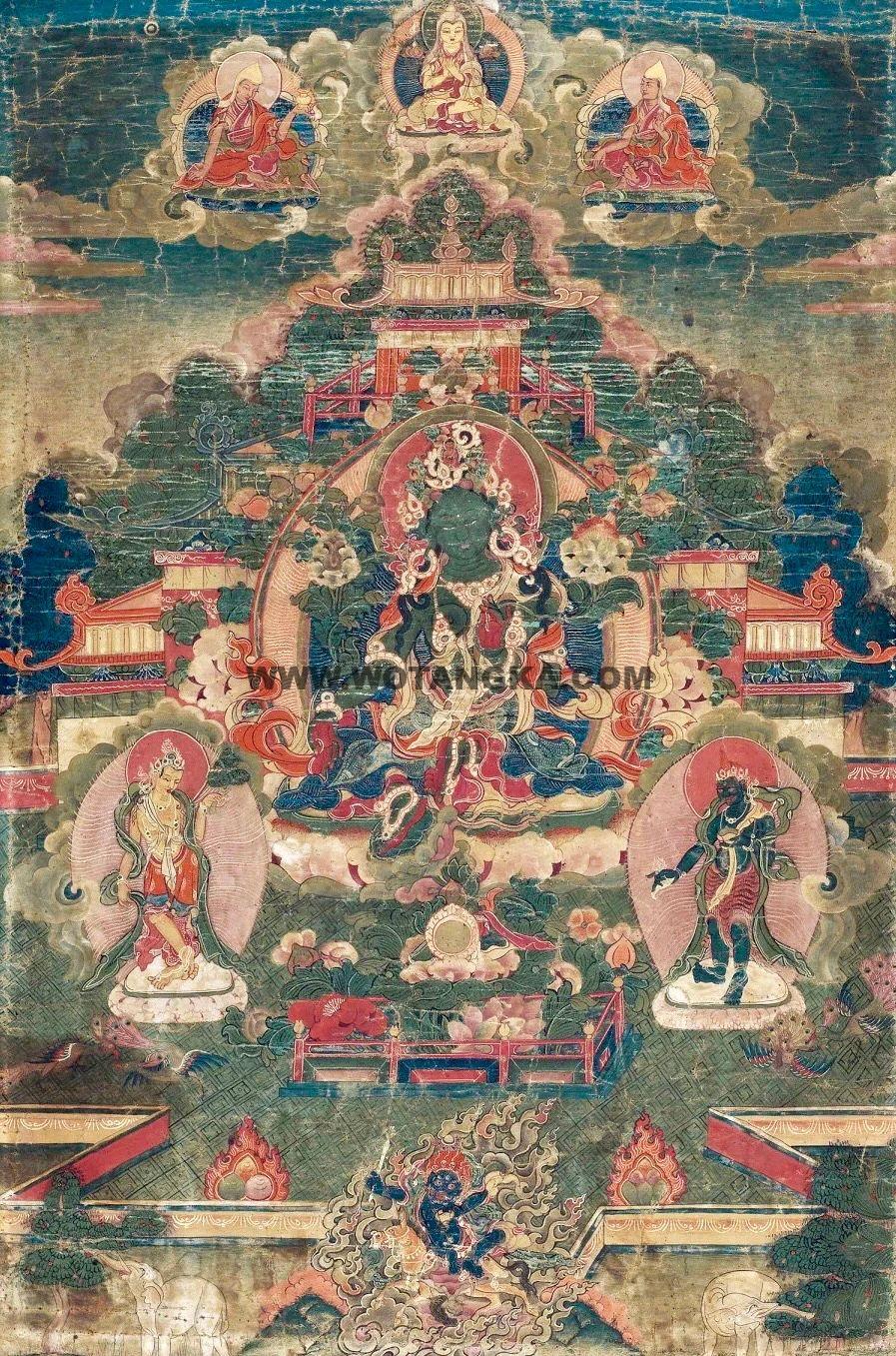 沃唐卡编号AC16750：绿度母