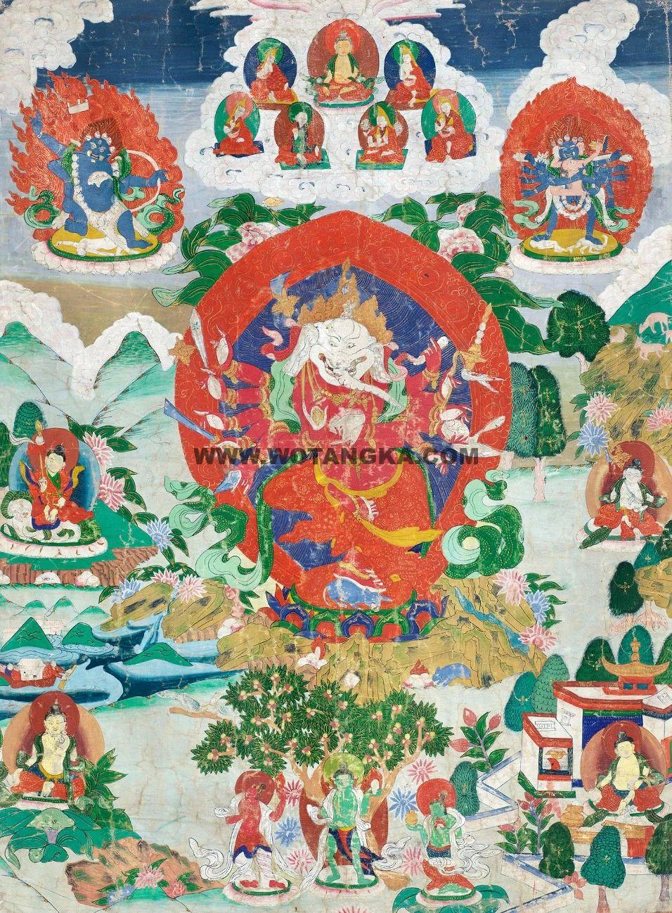 沃唐卡编号AC17812：象鼻神