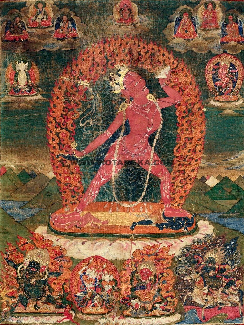 沃唐卡编号AC21918：那若空行母