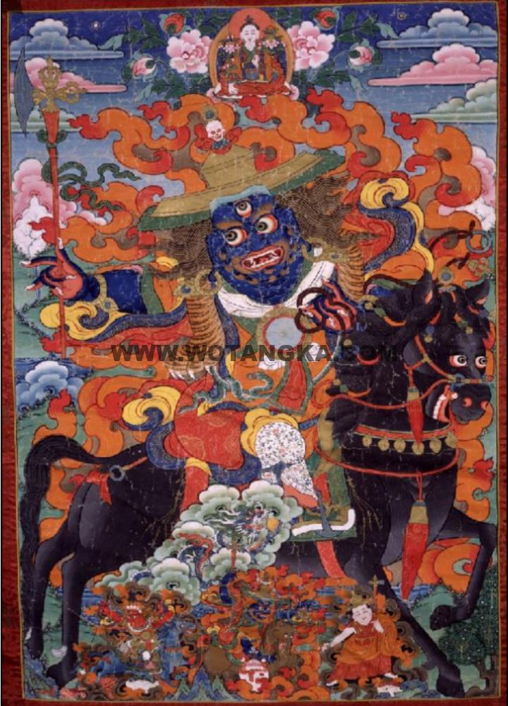 沃唐卡编号AC40349:白哈尔王·集一切之王