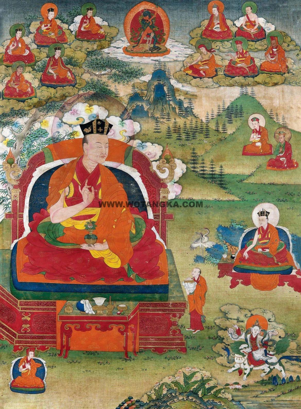沃唐卡编号AC43559：九世噶玛巴