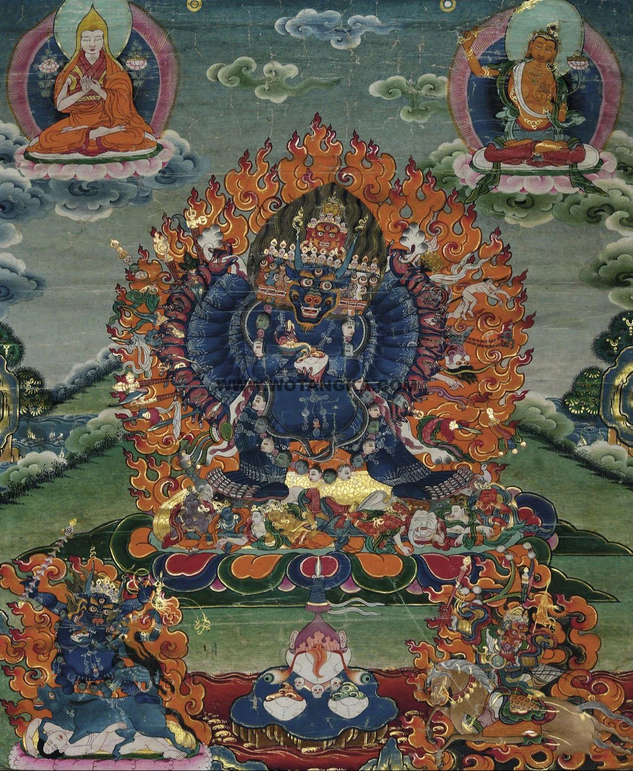 沃唐卡编号AC79353：大威德金刚