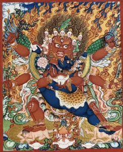 编号118-1539919:彩绘小唐卡-马头明王(长方形·5*4CM左右)