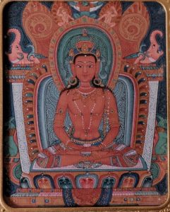 编号118-1796631:彩绘小唐卡-阿弥陀佛(长方形·5*4CM左右)
