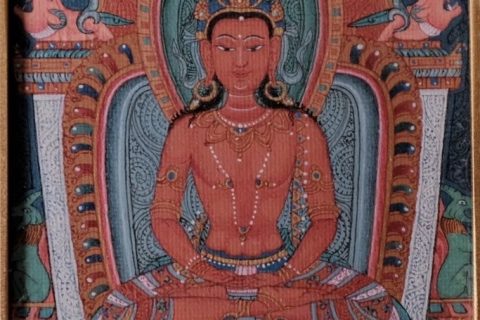 编号118-1796631：彩绘小唐卡-阿弥陀佛（长方形·5*4CM左右）