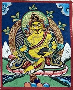 编号118-1831172:彩绘小唐卡-黄财神(长方形·5*4CM左右)
