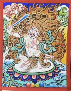 编号118-3061419:彩绘小唐卡-不动明王(长方形·5*4CM左右)