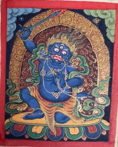 编号118-3388814:彩绘小唐卡-不动明王(长方形·5*4CM左右)