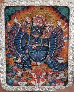 编号118-3791756:彩绘小唐卡-大威德金刚(长方形·5*4CM左右)