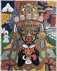 编号118-3940436:彩绘小唐卡-扎基拉姆(长方形·5*4CM左右)