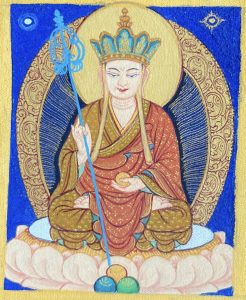 编号118-4115438：彩绘小唐卡-地藏王菩萨（长方形·5*4CM左右）
