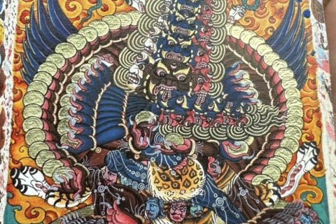 编号118-4543208：彩绘小唐卡-大殊胜嘿噜嘎（长方形·5*4CM左右）