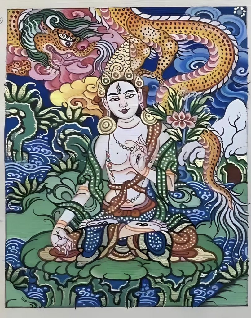 编号118-4965407：彩绘小唐卡-白度母（长方形·5*4CM左右）