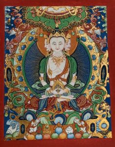 编号118-5217426:彩绘小唐卡-四面大日如来(长方形·5*4CM左右)