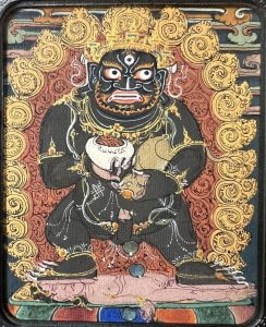编号118-5295952:彩绘小唐卡-黑财神(长方形·5*4CM左右)