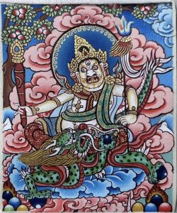 编号118-5692004:彩绘小唐卡-白财神(长方形·5*4CM左右)