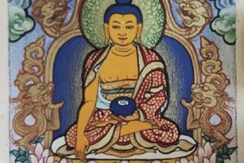 编号118-5873873：彩绘小唐卡-释迦牟尼佛（长方形·5*4CM左右）