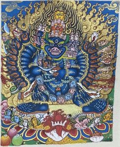 编号118-6042560:彩绘小唐卡-大威德金刚(长方形·5*4CM左右)