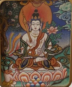 编号118-6361280:彩绘小唐卡-虚空藏菩萨(长方形·5*4CM左右)