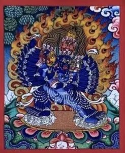 编号118-7106073:彩绘小唐卡-大威德金刚(长方形·5*4CM左右)