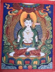 编号118-7109689:彩绘小唐卡-大势至菩萨(长方形·5*4CM左右)