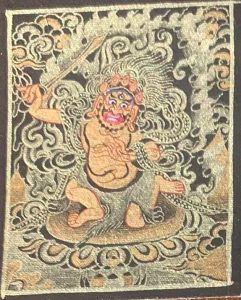编号118-8082919:黑金小唐卡-不动明王(长方形·5*4CM左右)