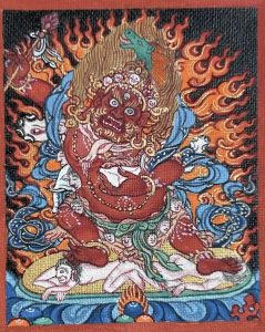 编号118-9052269:彩绘小唐卡-马头明王(长方形·5*4CM左右)