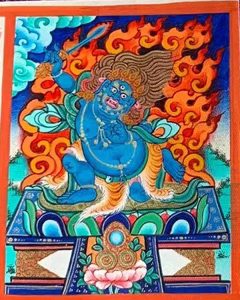 编号118-9284949:彩绘小唐卡-不动明王(长方形·5*4CM左右)