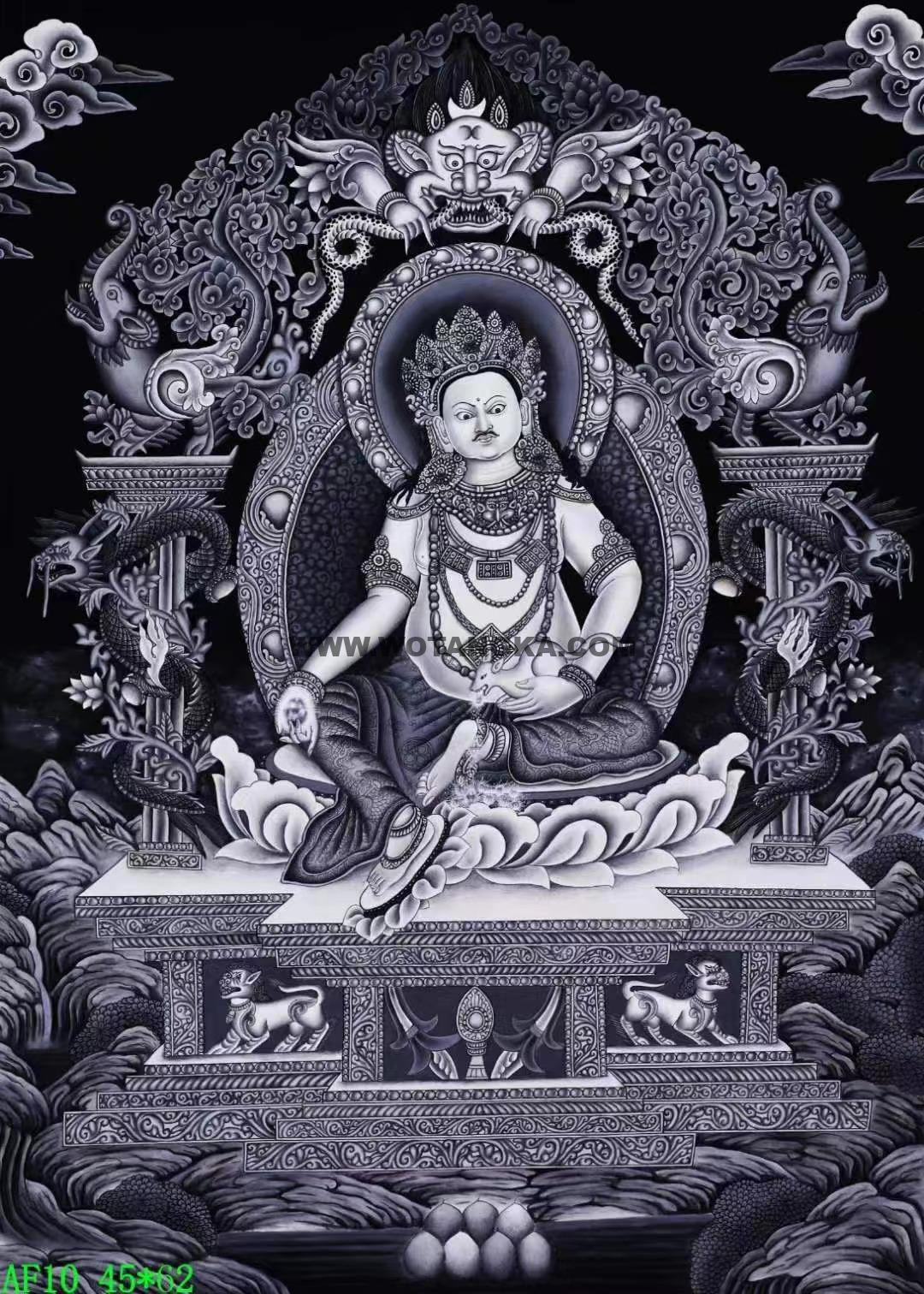 编号138-112747:彩绘唐卡-黄财神(62*45M左右)