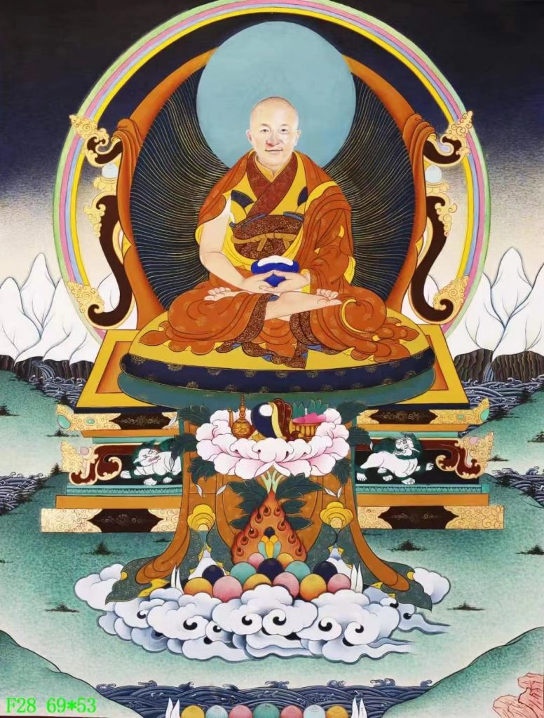 编号138-150732：彩绘唐卡-十世班禅（69*53CM左右）
