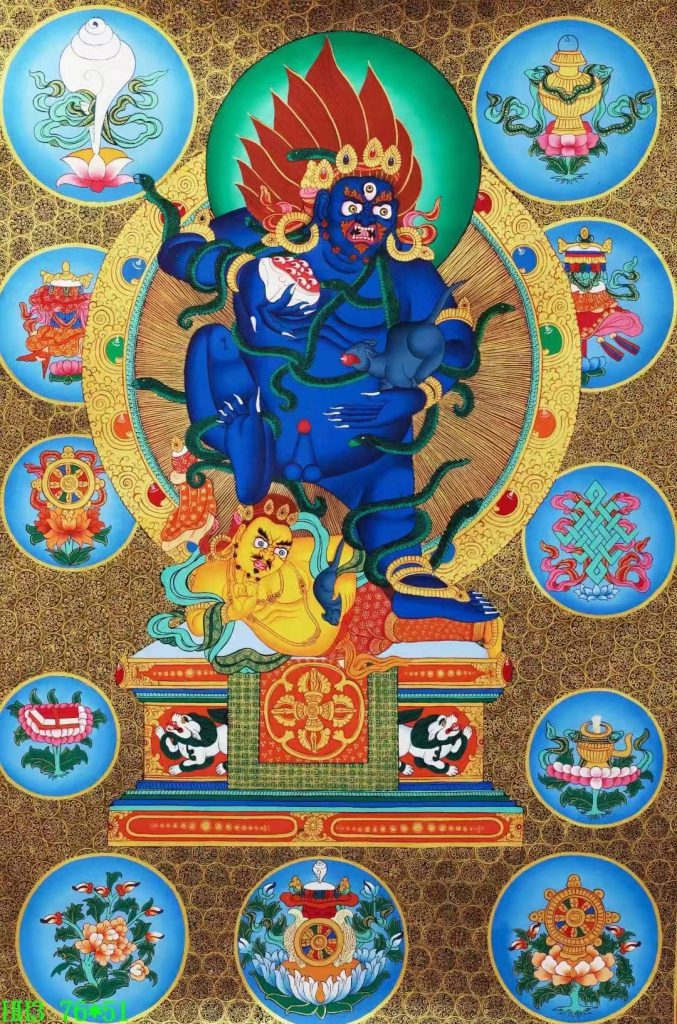 编号138-271626：黑金唐卡-黑财神（76*51CM左右）