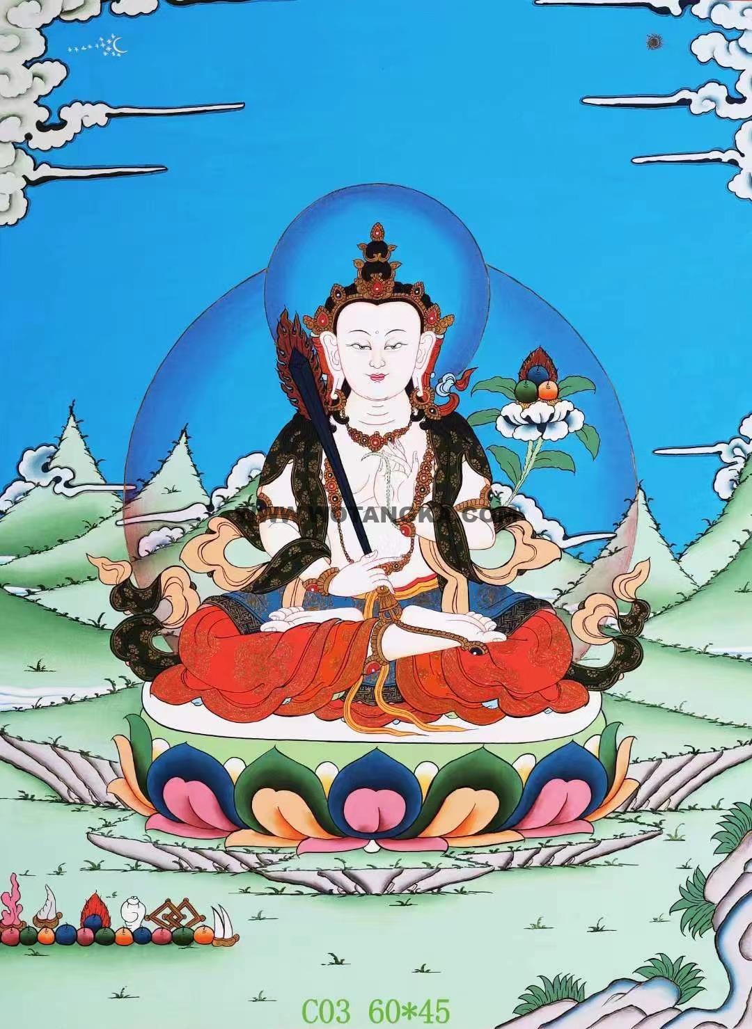 编号138-390002:彩绘唐卡-虚空藏菩萨(60*45CM左右)